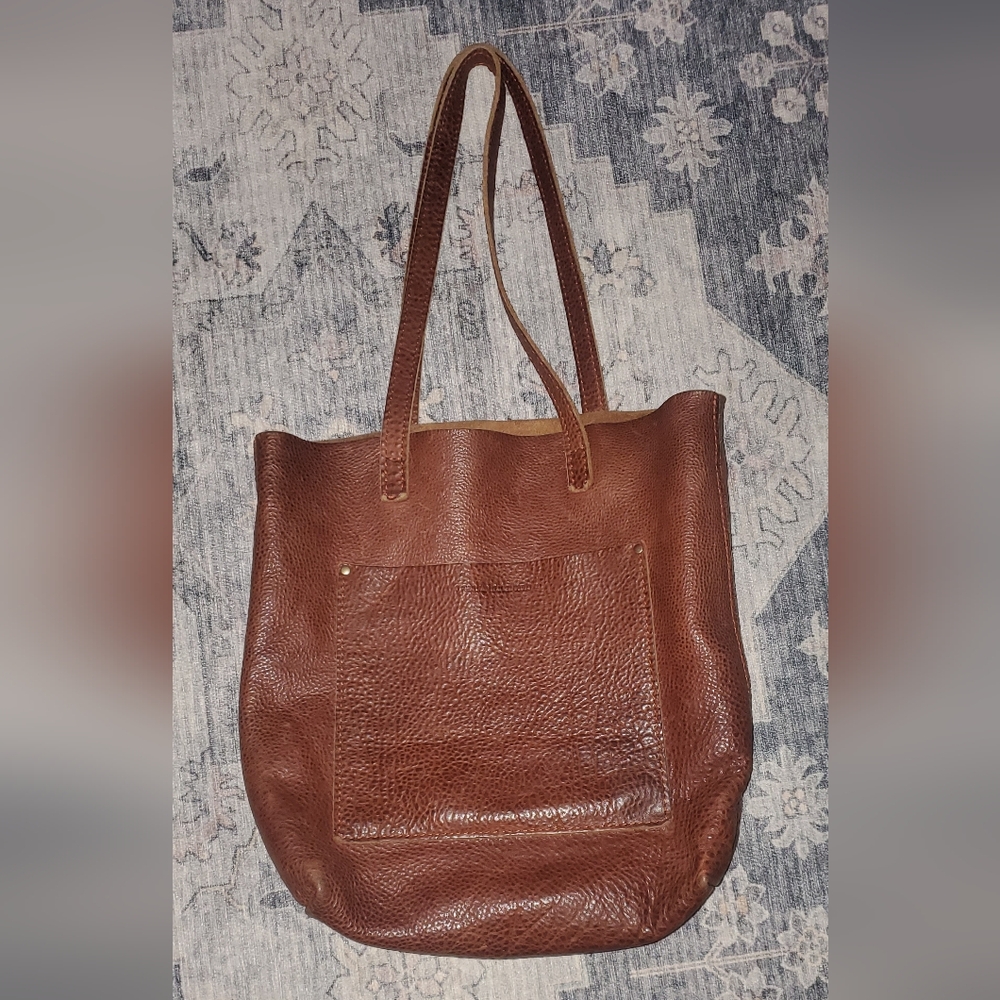 Portland Leather Company Chestnut brown tote bag  Shoulder